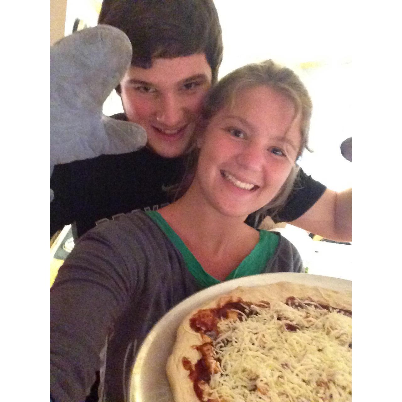 We also love to cook together, although Jon is the master chef and Elle is the assistant and baker!