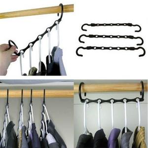 HOUSE DAY Household Mall Pack of 10 Pcs 15 inch Black Magic Hangers Closet Space Saving Wardrobe Clothing Hanger Oragnizer