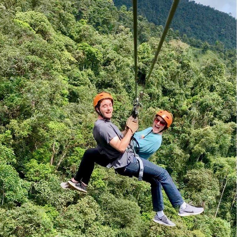 Ziplining in Ecuador