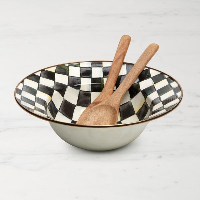 MacKenzie-Childs Salad Bowl and Server Set