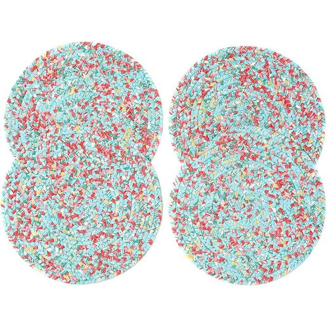 The Pioneer Woman Vintage Floral Braided Placemat (Round), Pack of 4