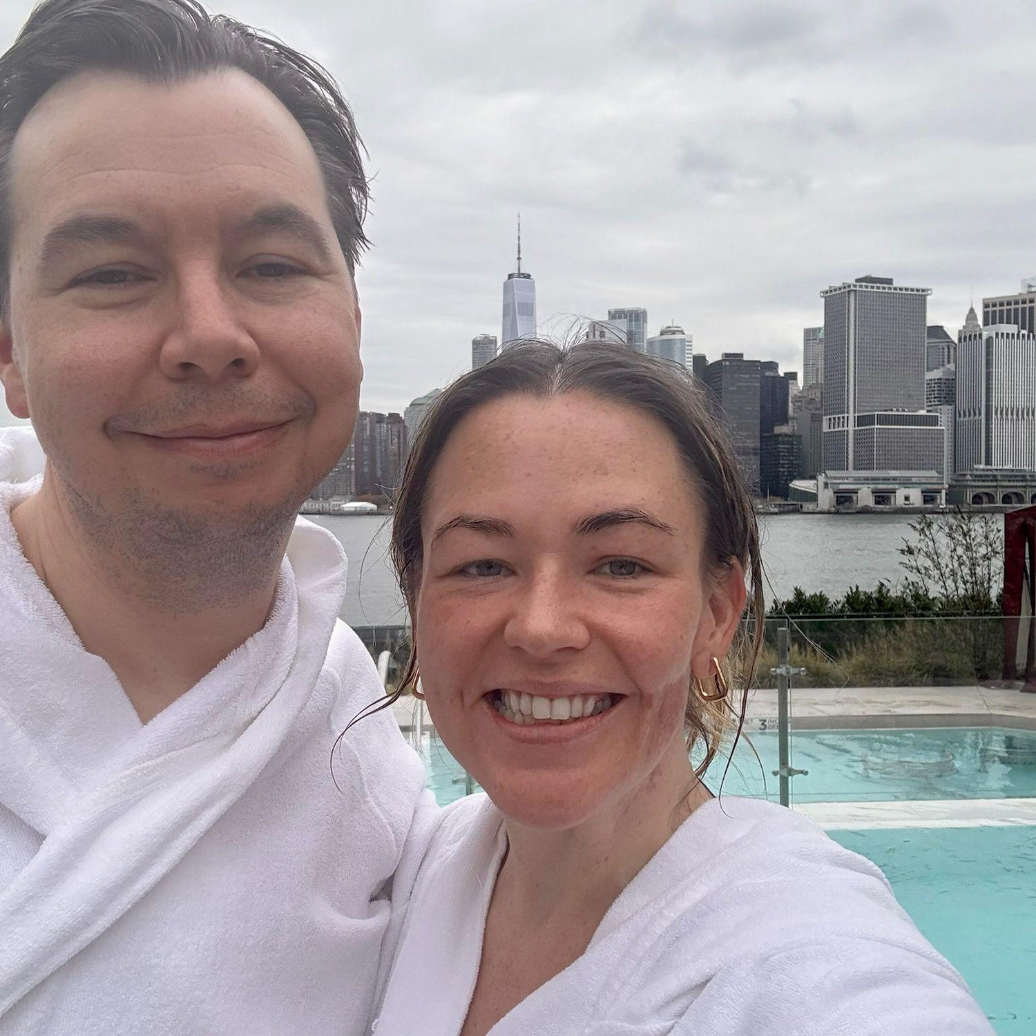 QC Spa on Governor's Island after Michael ran the marathon.