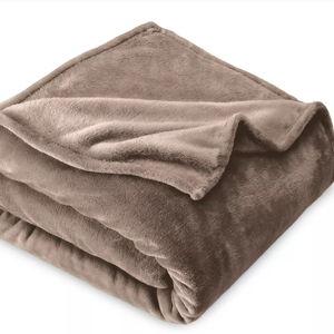 Microplush Fleece King Bed Blanket by Bare Home - Color: Taupe