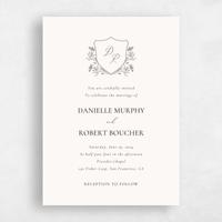 Beige Wedding Invitation - Brooklea Portrait