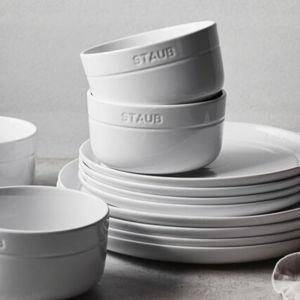 12 piece dinnerware set - Staub; White