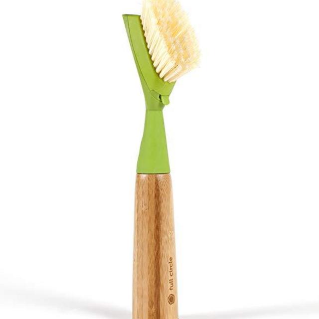 Full Circle Suds Up Soap Dispensing Dish Brush with Bamboo Handle, 3 oz