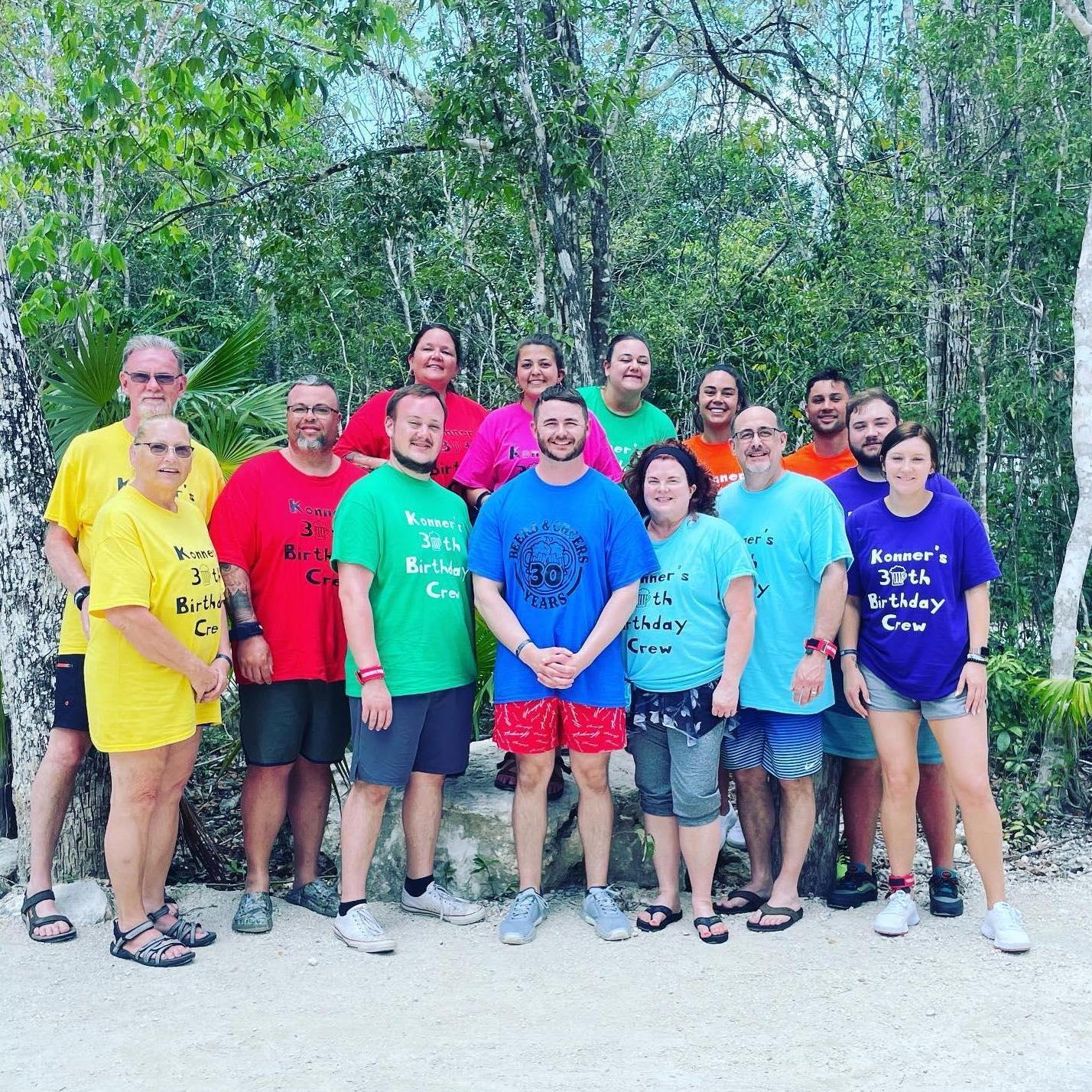 Syd surprised Konner for his 30th in Mexico with lots of friend and family.