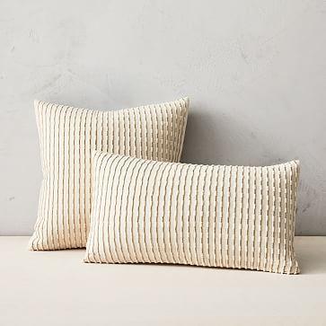 Corded Metallic Pillow Cover