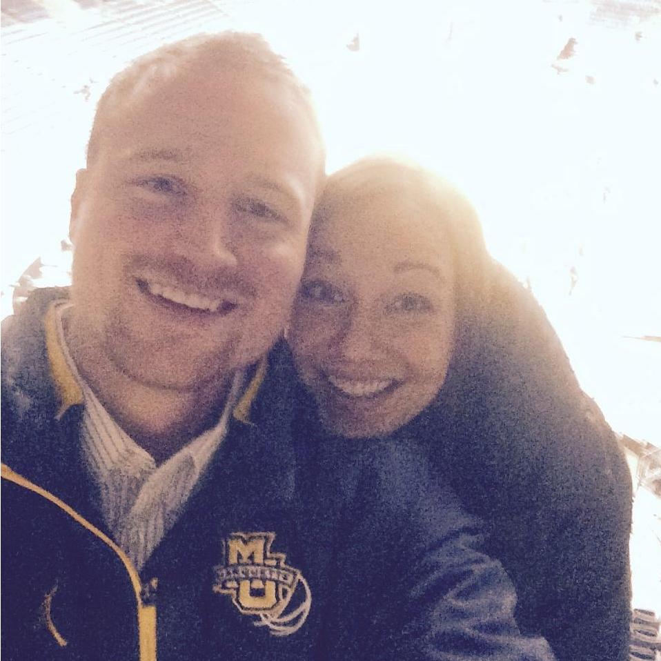 One of the first dates: Marquette Golden Eagles basketball game in Milwaukee, WI.