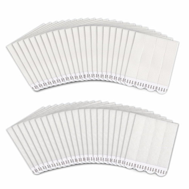 60-Pairs(120 Strips) Large Picture Hanging Strips Heavy Duty, Removable Hook and Loop Tape, Picture Hanger Damage Free, Water-Resistant Adhesive Strips for Frame Hanging