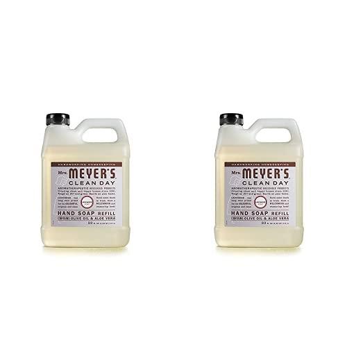 Mrs. Meyer's Clean Day Liquid Hand Soap Refill, Cruelty Free and Biodegradable Hand Wash Formula Made with Essential Oils, Lavender Scent, 33 oz (Pack of 2)