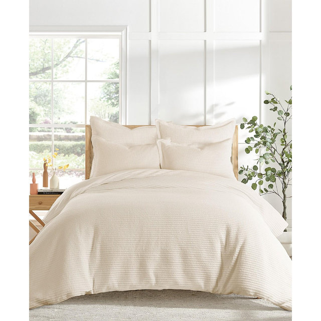 Levtex Cloud Waffle Textured 3-Pc. Comforter Set, King/California King