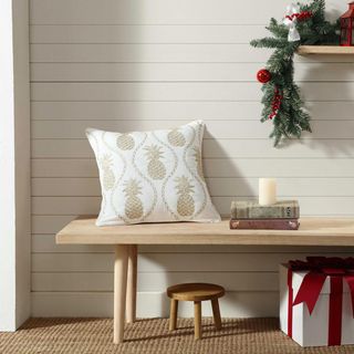 Golden Pineapples Decorative Pillow