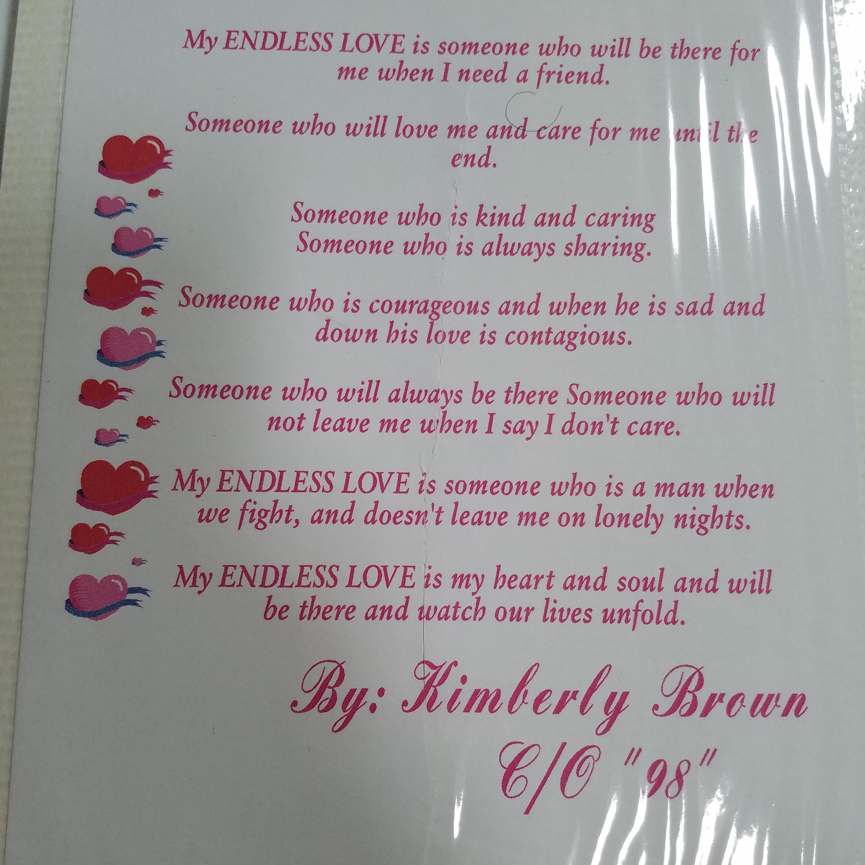 Poem I write for Conzie in 1998....😘😘😘😘