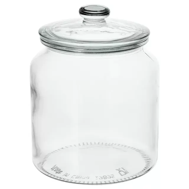 VARDAGENJar with lid, clear glass64 oz