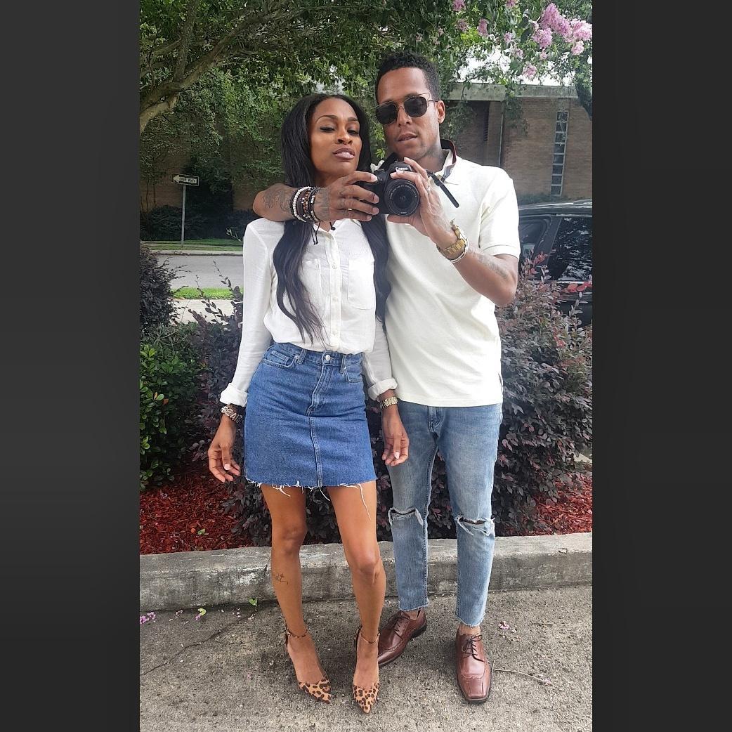 Our daughter snapped this pic of us...and I wasn't ready, of course lol
