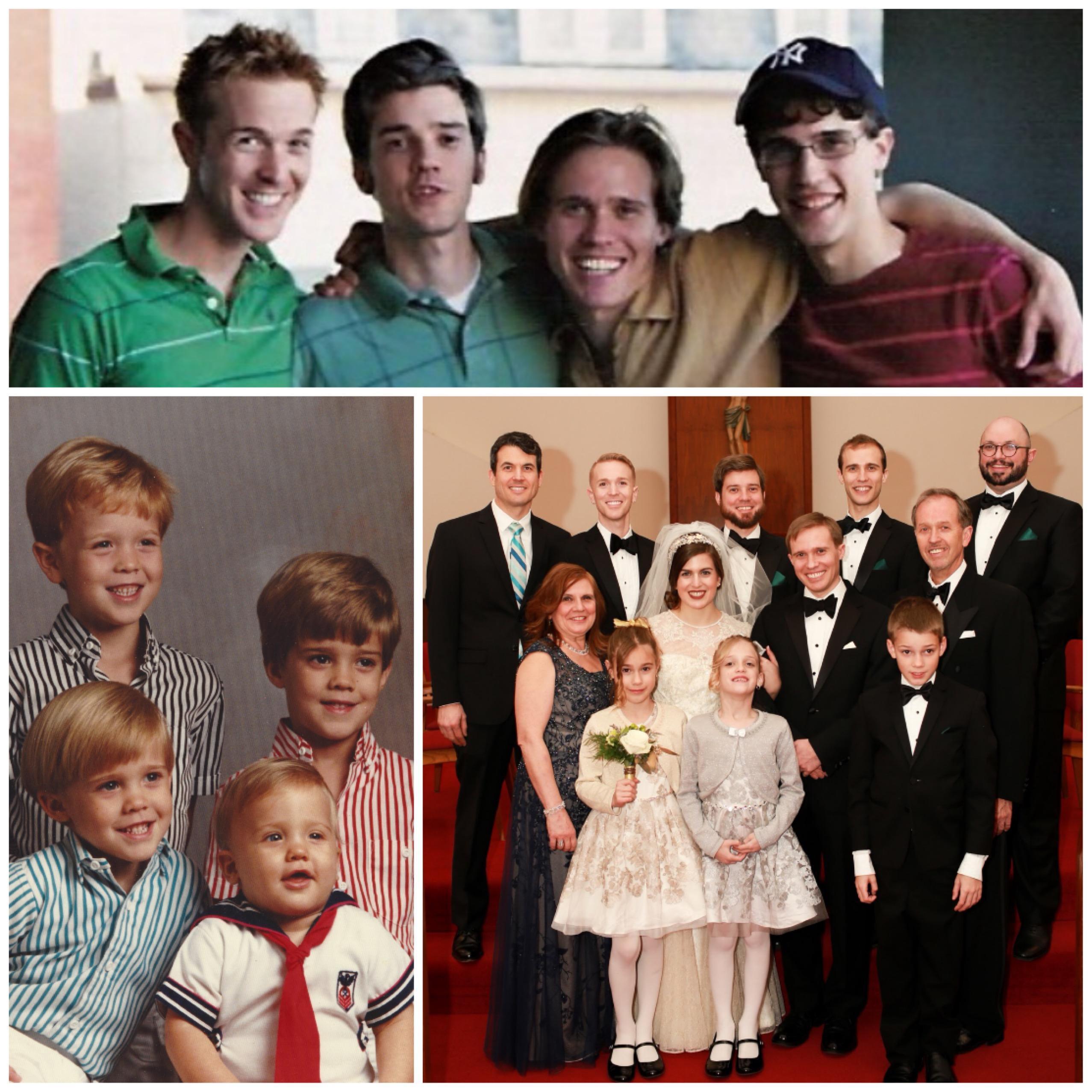 John Patrick is the eldest of four brothers: John Patrick, Kevin, Daniel, and Robert.