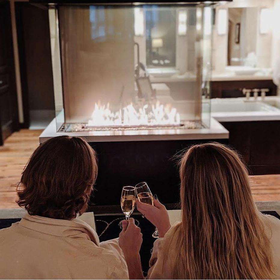 Weekend getaway at the American Club in 2019, with champagne naturally.