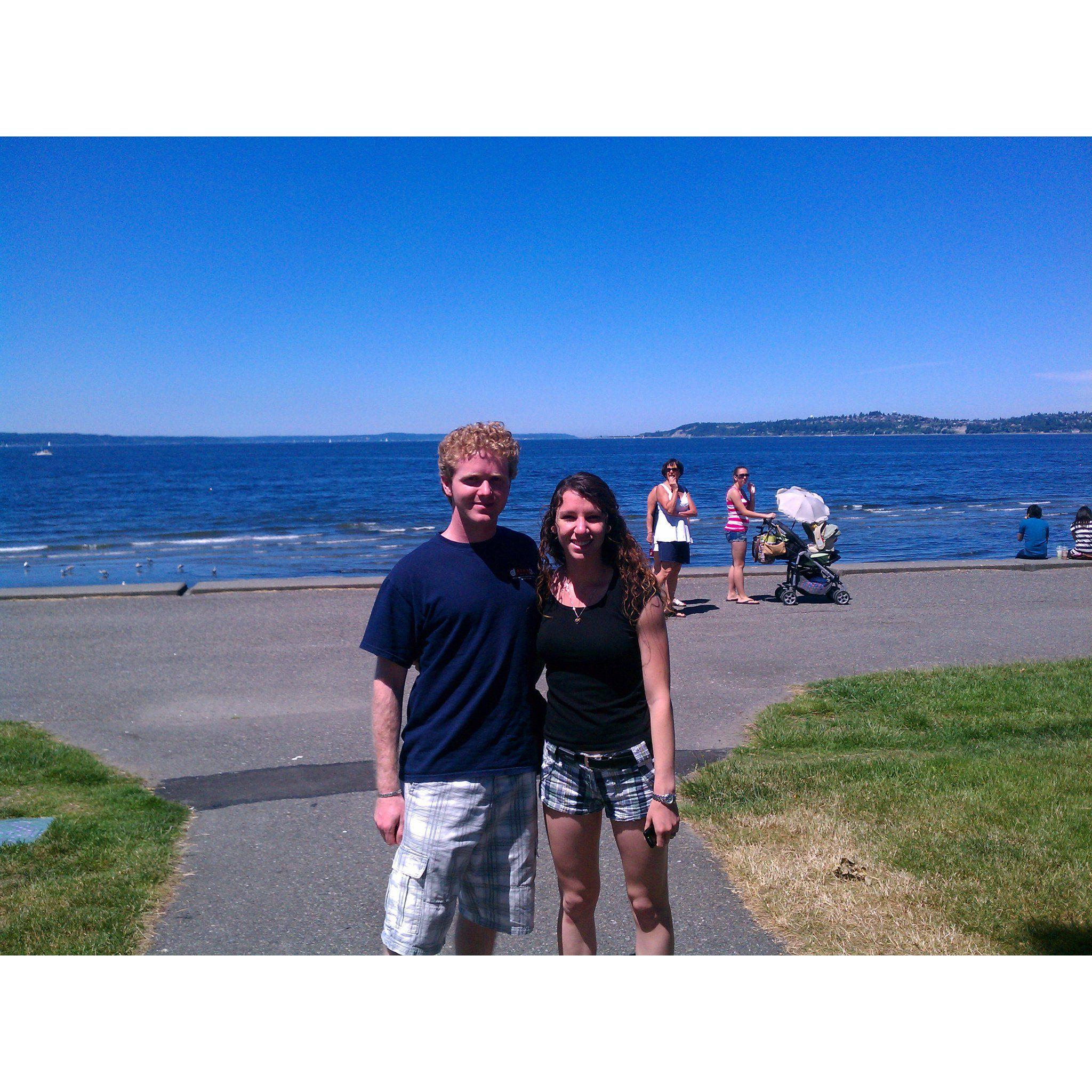 [Alki Beach, WA] The color isn't messed up, Kevin has a "slight" sunburn
