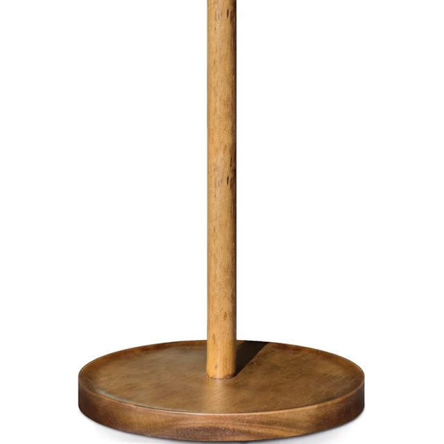 NESAPTO Paper Towel Holder Countertop, Wooden Standing Paper Towel Roll Stand for Rustic Farmhouse & Cottagecore Decor, Kitchen Bathroom Essential, Brown