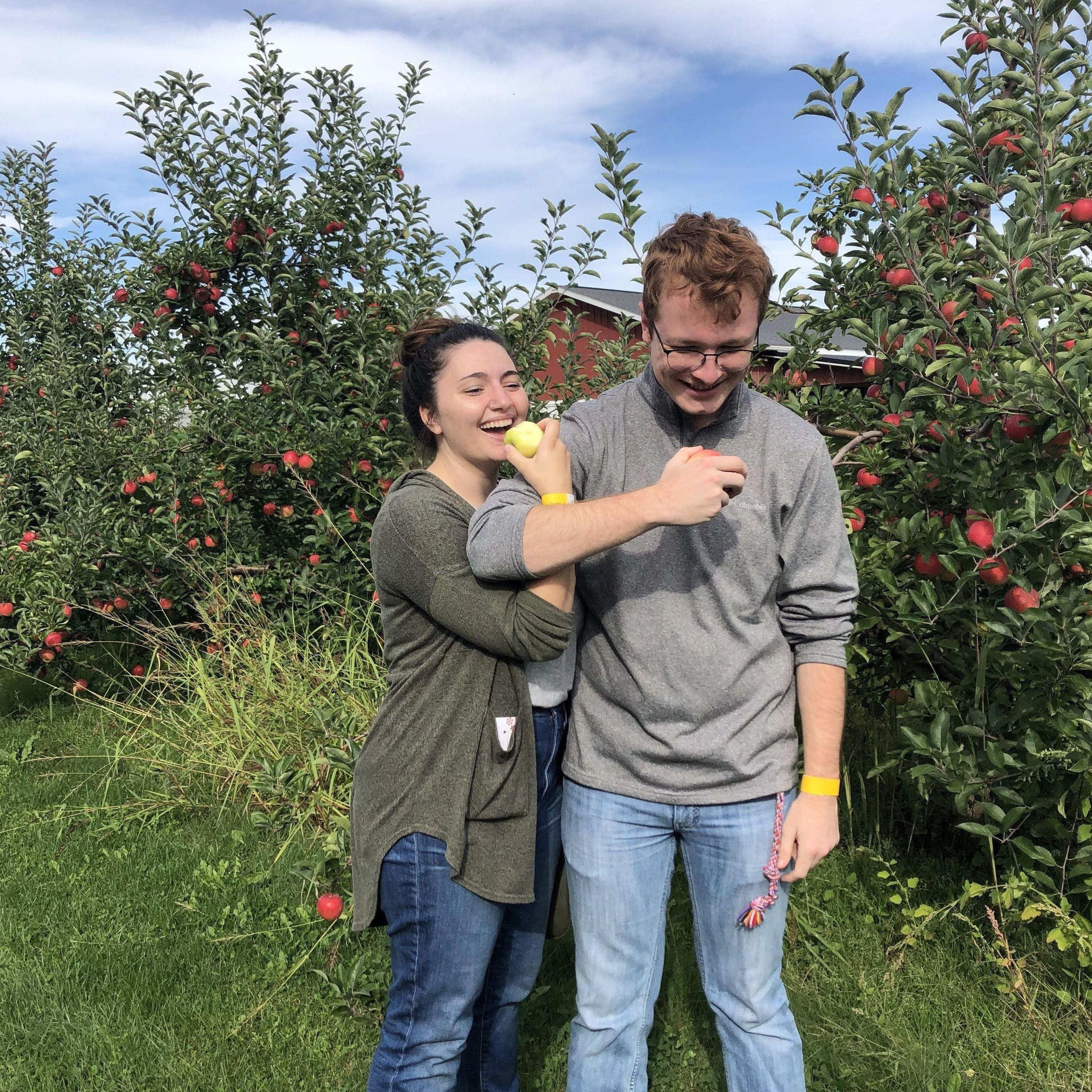 Visiting Brendan in Kalamazoo and enjoying apple picking