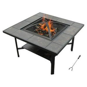 leisurelife - Leisurelife™ 4-in-1 Woodburning Firepit/Coffee table/Grill/ Cooler