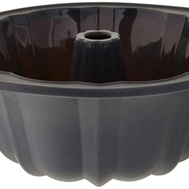 Trudeau 5115204M 05115204M Structured Silicone Fluted Bundt pan, 10 cup, Grey & Mint