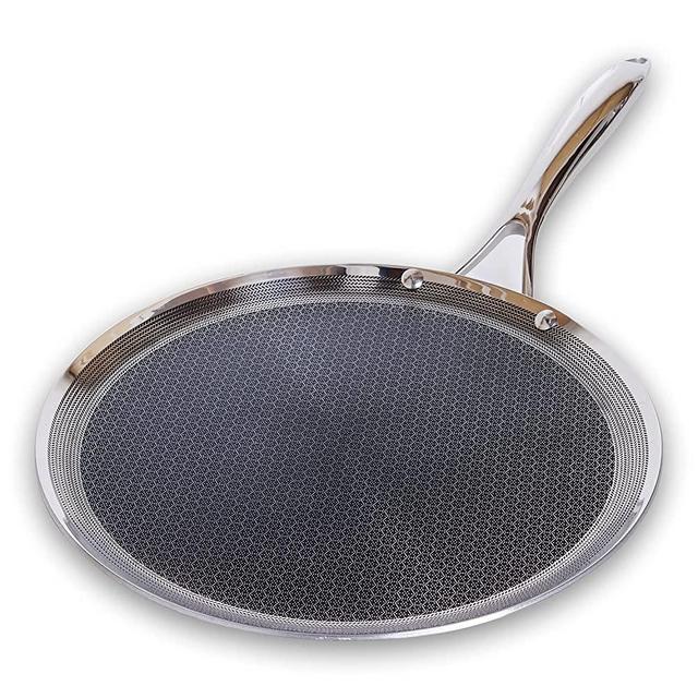 HexClad 12" Commercial Hybrid Griddle with Hand Cast Cool Handle