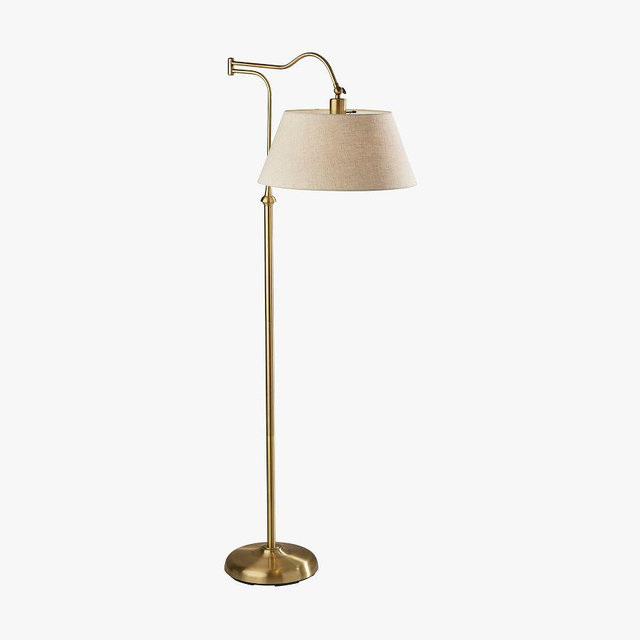Downing Metal Floor Lamp, Antique Brass