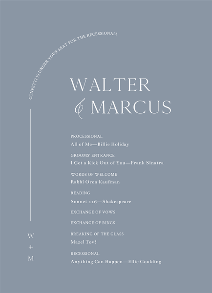 Olaya | Periwinkle Gray | Zola Wedding Programs