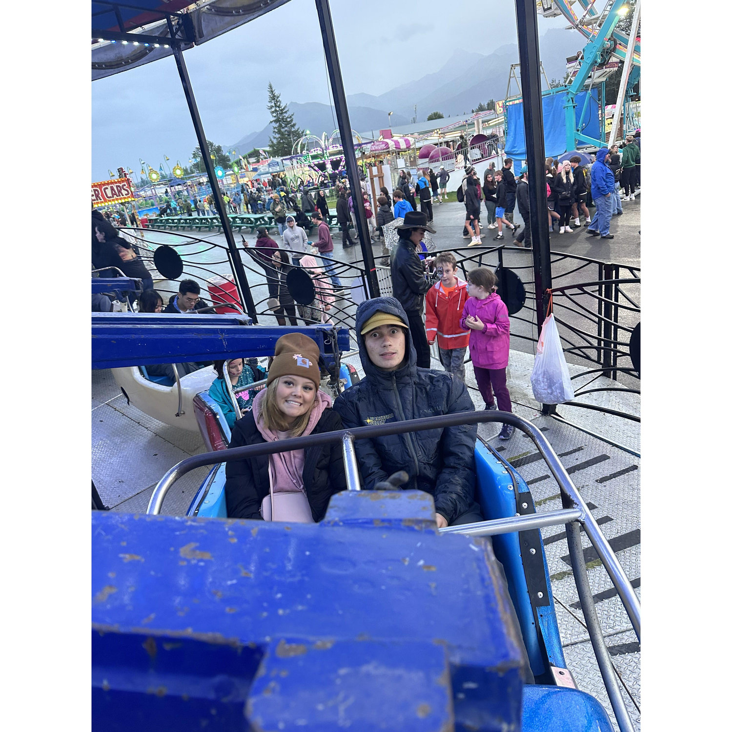 Brynly does not like rollercoaster rides. This is one of the very FEW rides Jeremy has convinced her to go on!