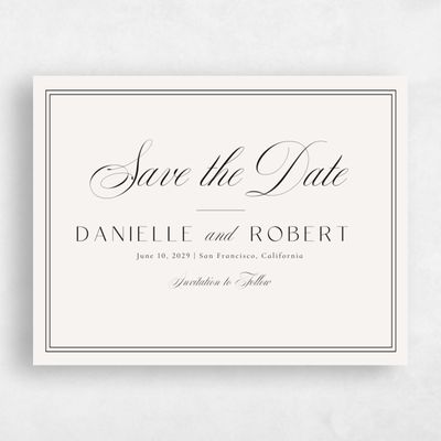 Beige Typography Wedding Save the Date - Sydney Landscape