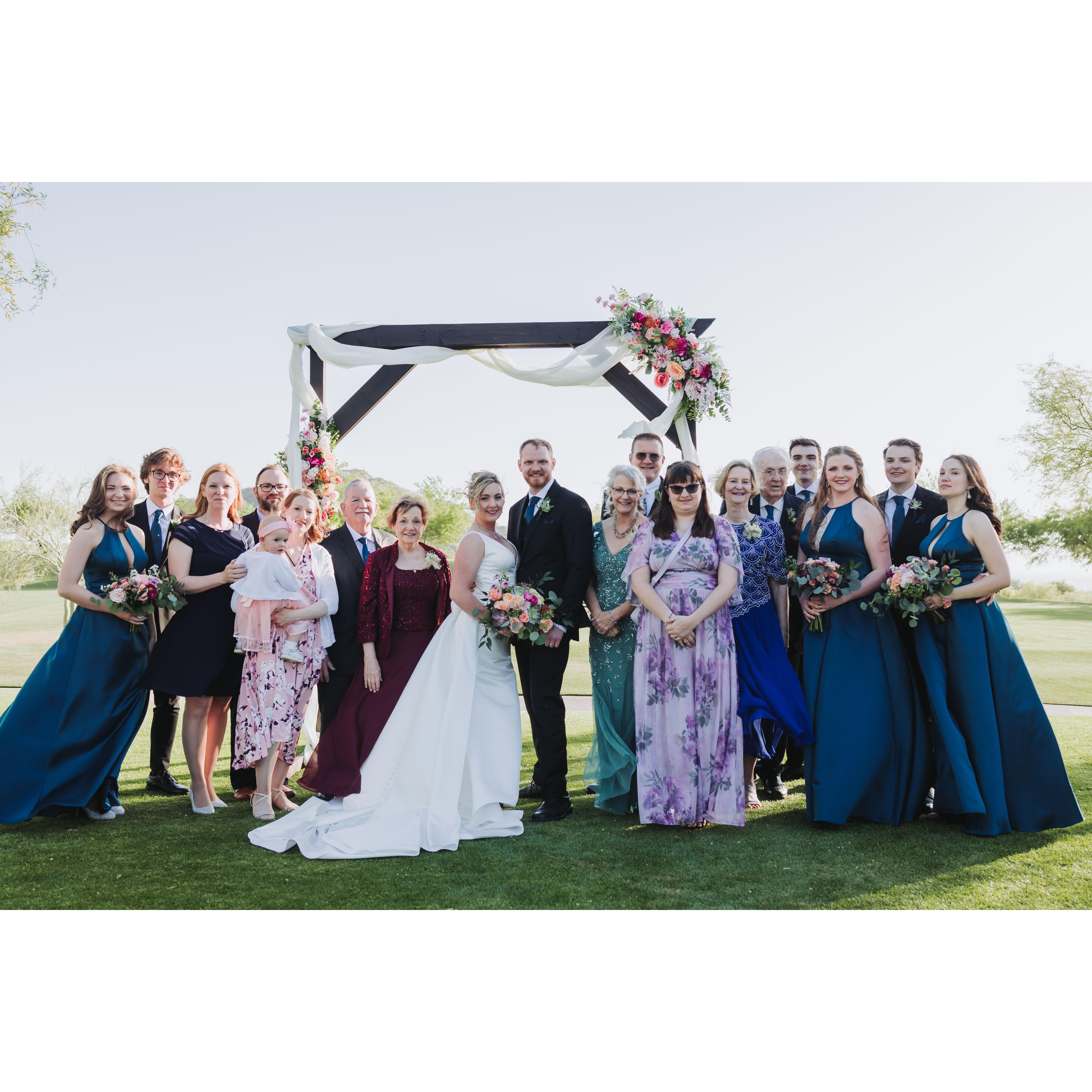 Immediate family, surrounded with love