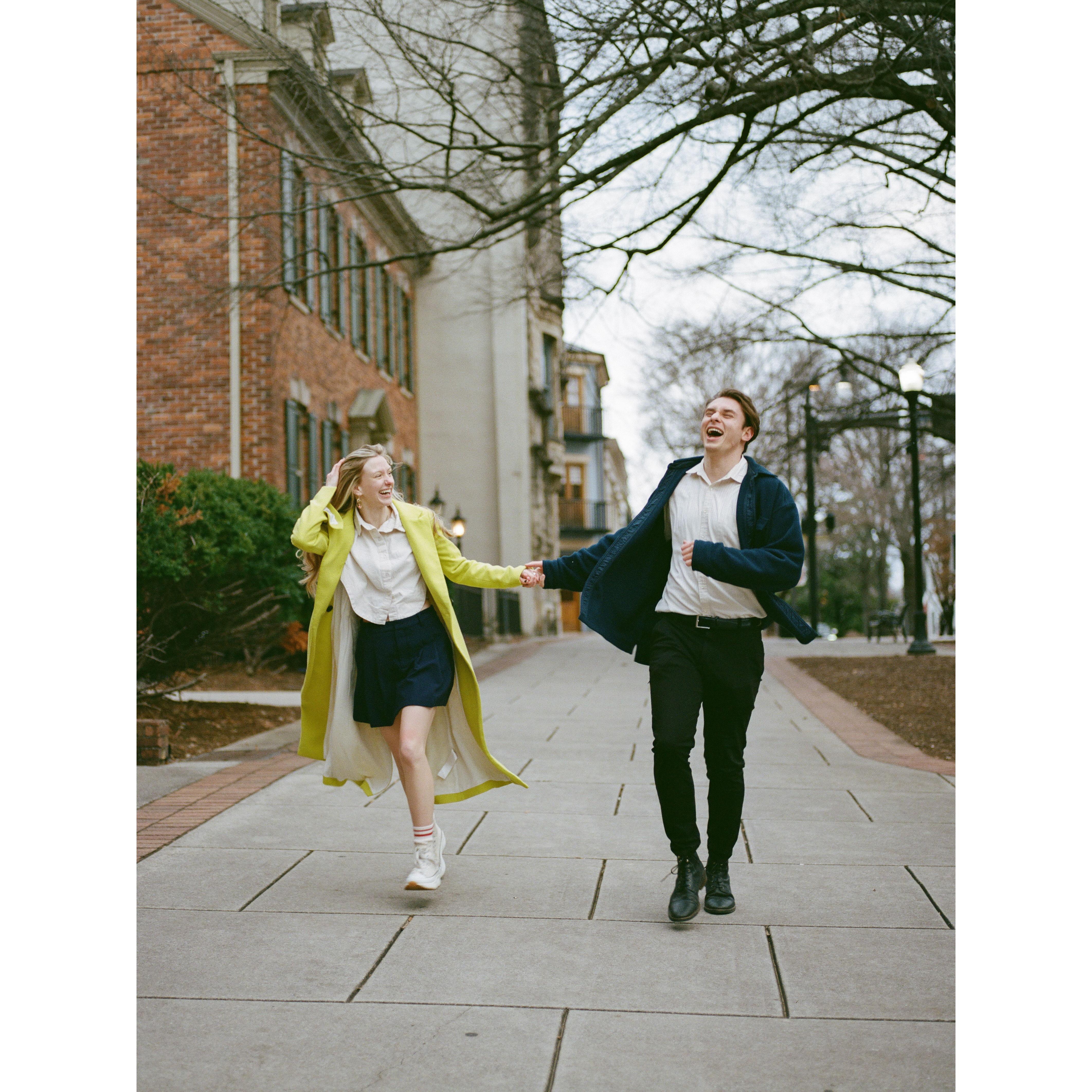 Running around downtown Huntsville!