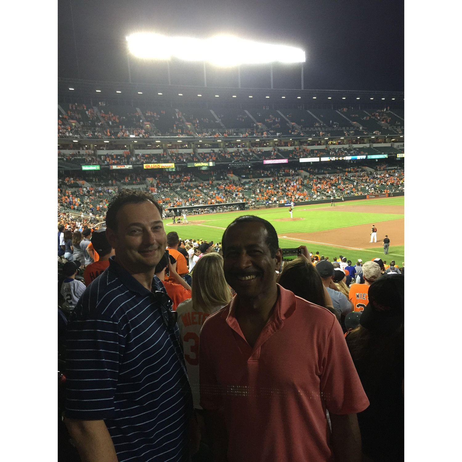 Paul and I at the baseball game in Baltimore, great times!