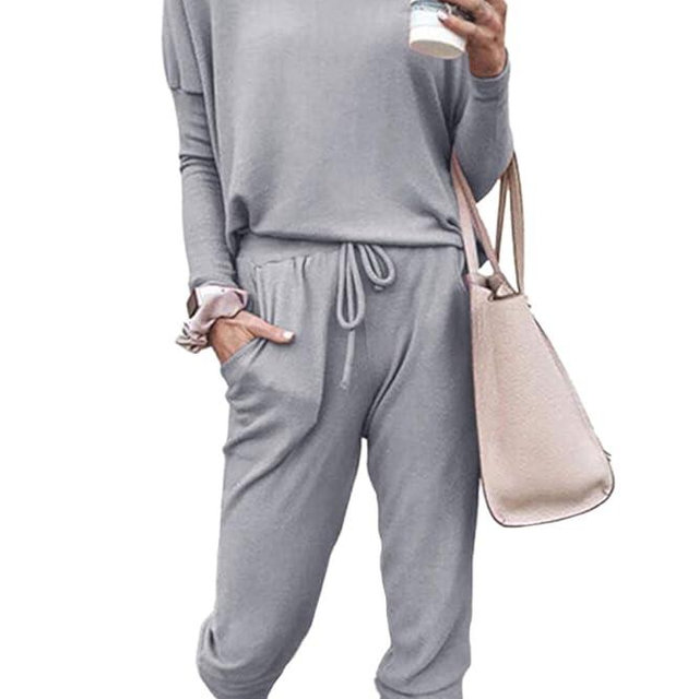 Fixmatti Women Casual 2 Piece Outfit Long Pant Set Sweatsuits Tracksuits