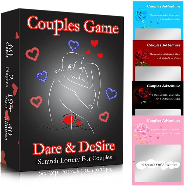 MHYHLQ Scratch Off Card Couples Games - 60 Romantic Couple Imtimacy Date Night Ideas Card Game for Dating, Valentine's Gifts Cards for Couples, Deep Connect Bedroom Game for Adults & Teens