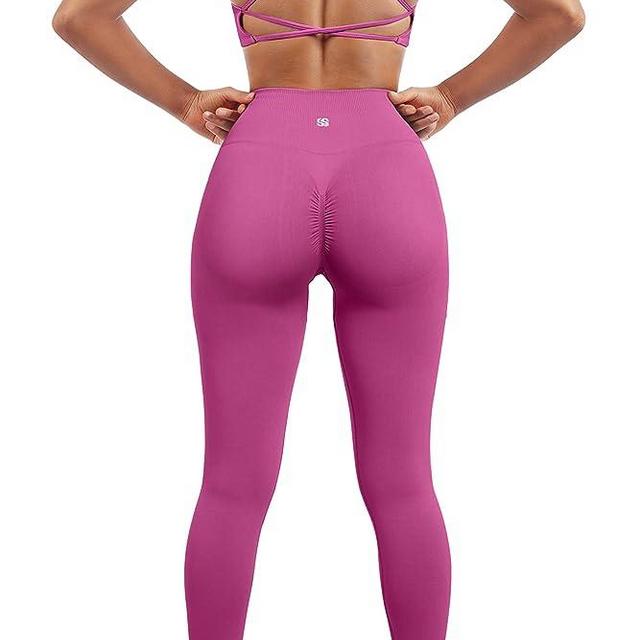 SUUKSESS Women Reflective High Waisted Running Legging w/Pockets Yoga Pants  XL