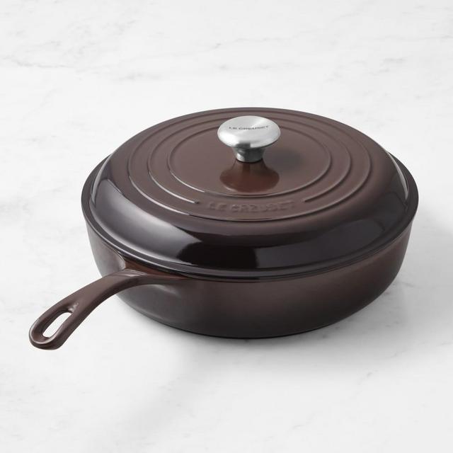 Le Creuset Signature Enameled Cast Iron Deep Sauté Pan, 4 1/4-Qt., Ganache