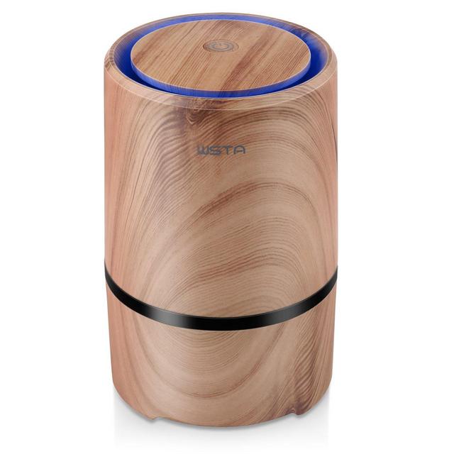 WSTA Air Purifier with True Hepa Filter,Portable Odor Allergies Eliminator for Home,Smokers,Smoke,Dust,Pets,Desktop Air Cleaner Ionizer with Night Light