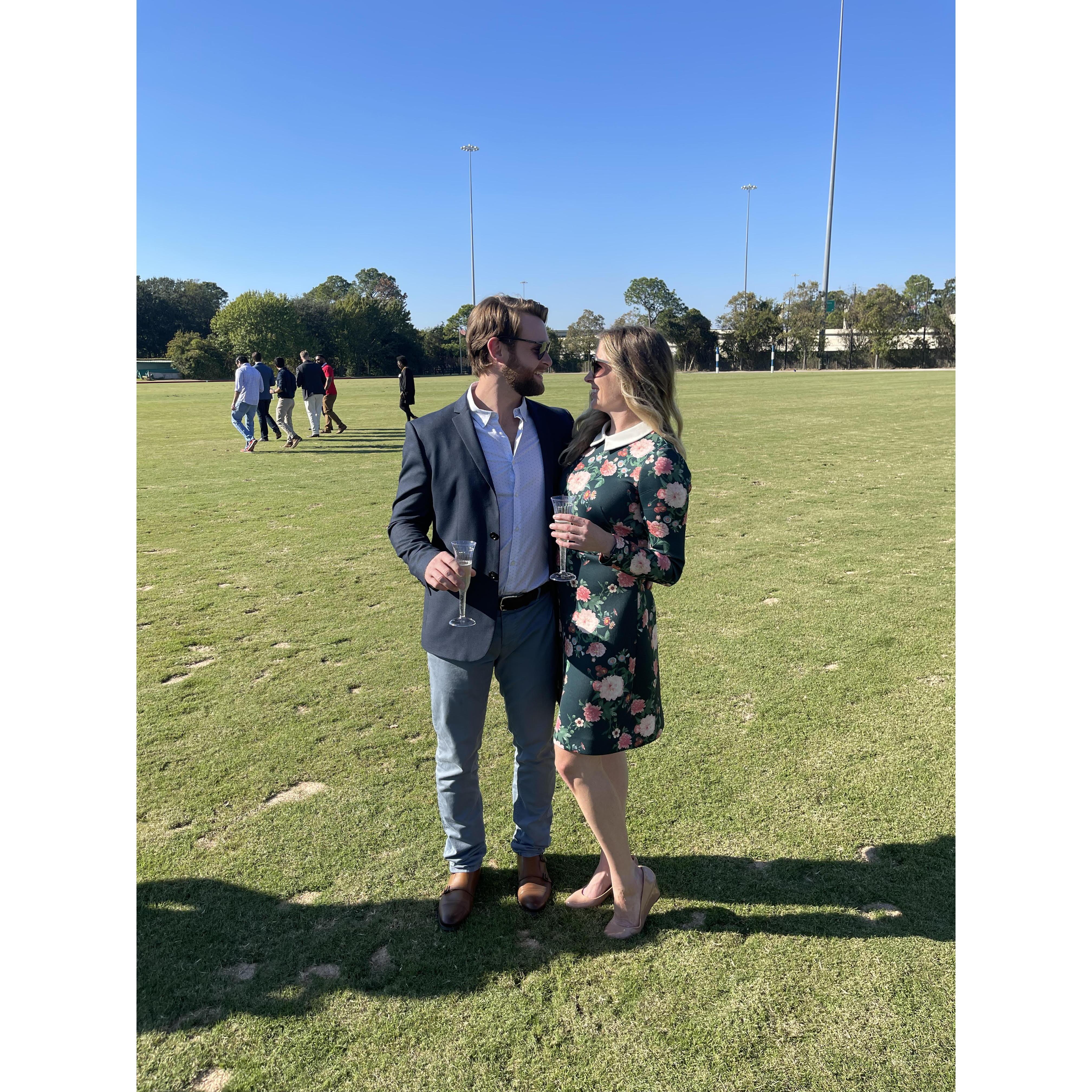 Stomping the divots at Polo