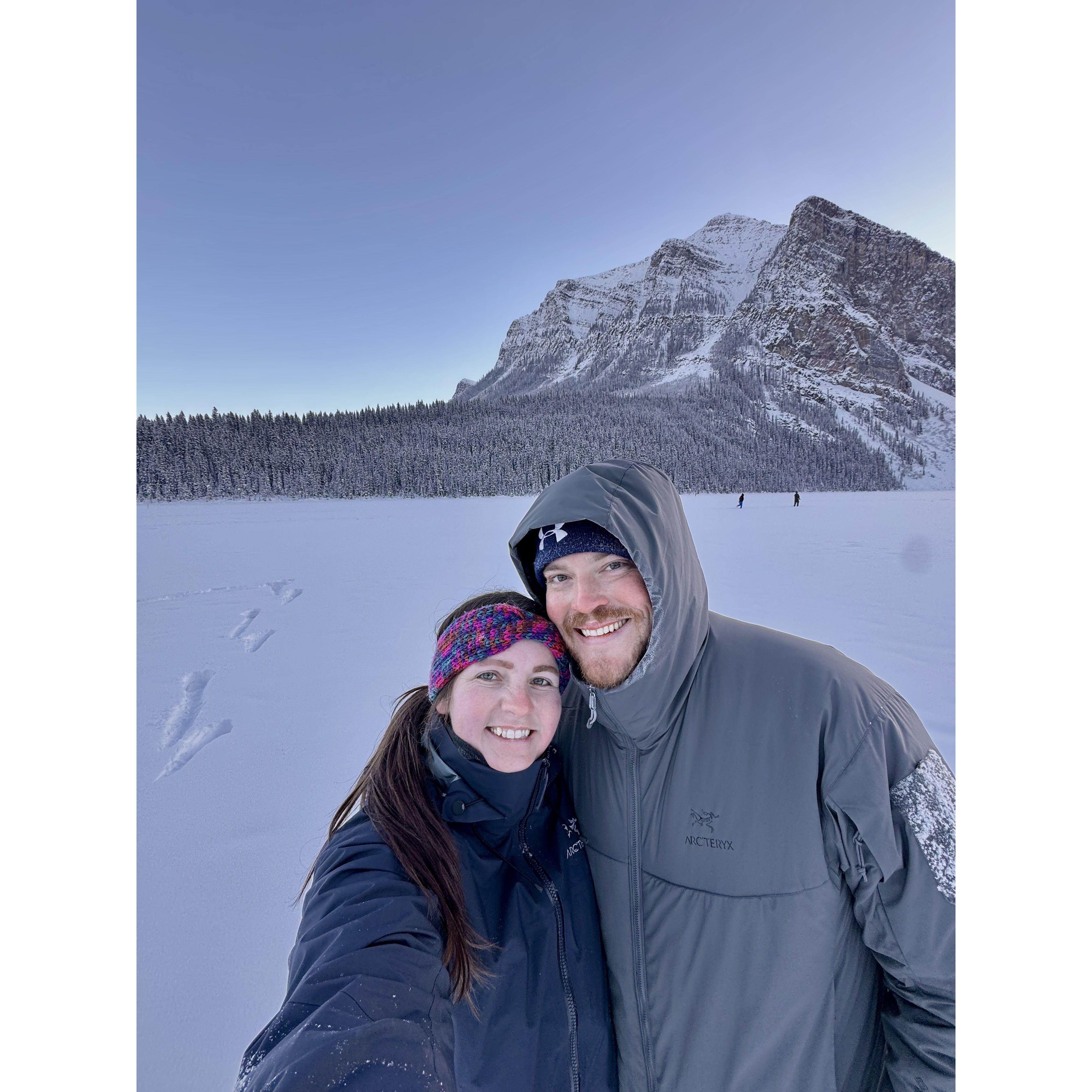 2025 - First visit to Lake Louise in Banff National Park during our wedding planning trip