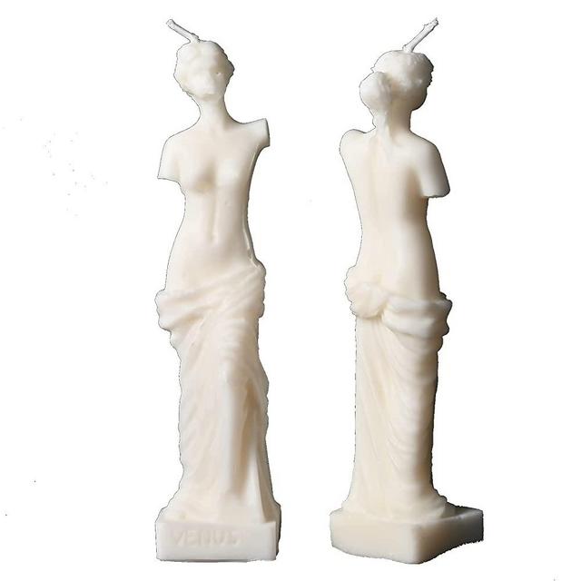 2-Pack Venus Statue Candle, Soy Wax Handmade Female Body Candle, Greek Goddess Candle, Ancient Venus Candle, Naked Woman Candle, Aphrodite Candle, Nude Torso Candle (Lavender)