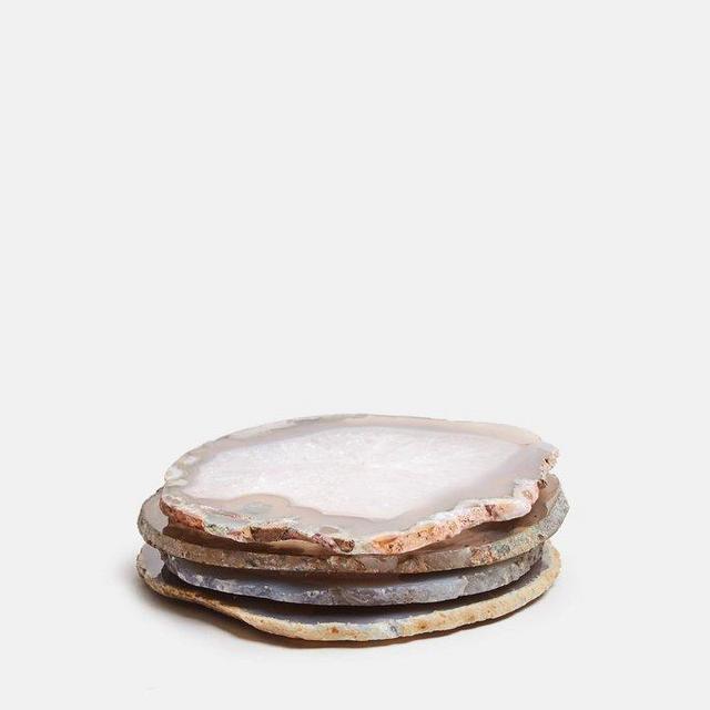 Set of 4 Agate Coasters - Smoke