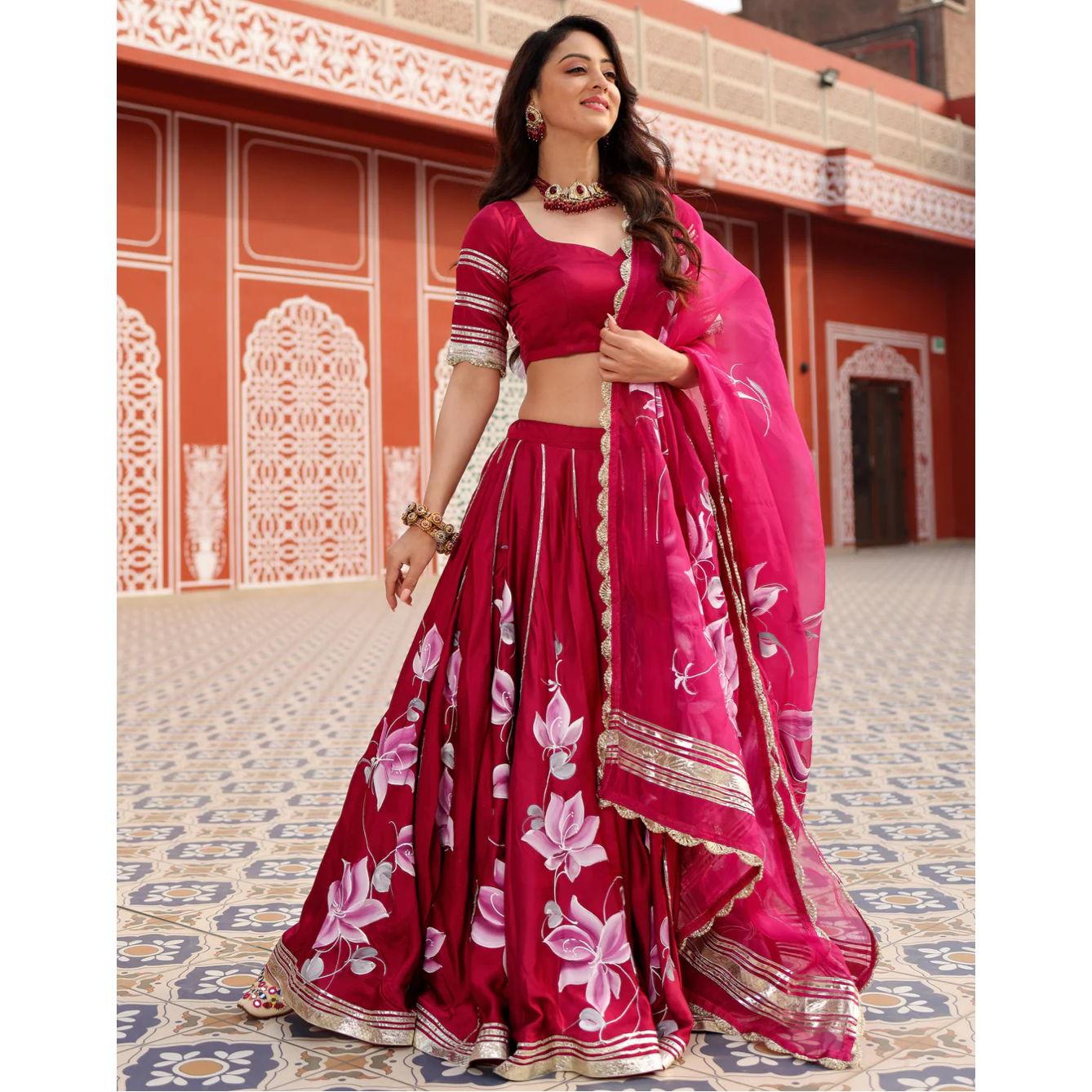 Lehenga (for the girls for the Mehendi or Jaanavasam evening)