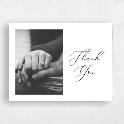 White Simple Wedding Thank You - Merlo Photo