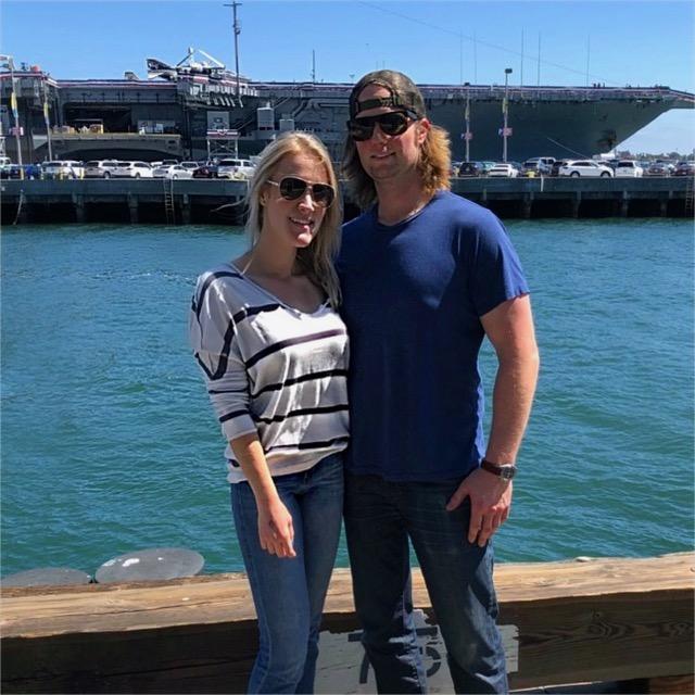 July 2018 - At the San Diego Embarcadero - Picture of us at the Embarcadero after visiting the "Wonderspaces" art show with Amber's Parents (Kathy & John).