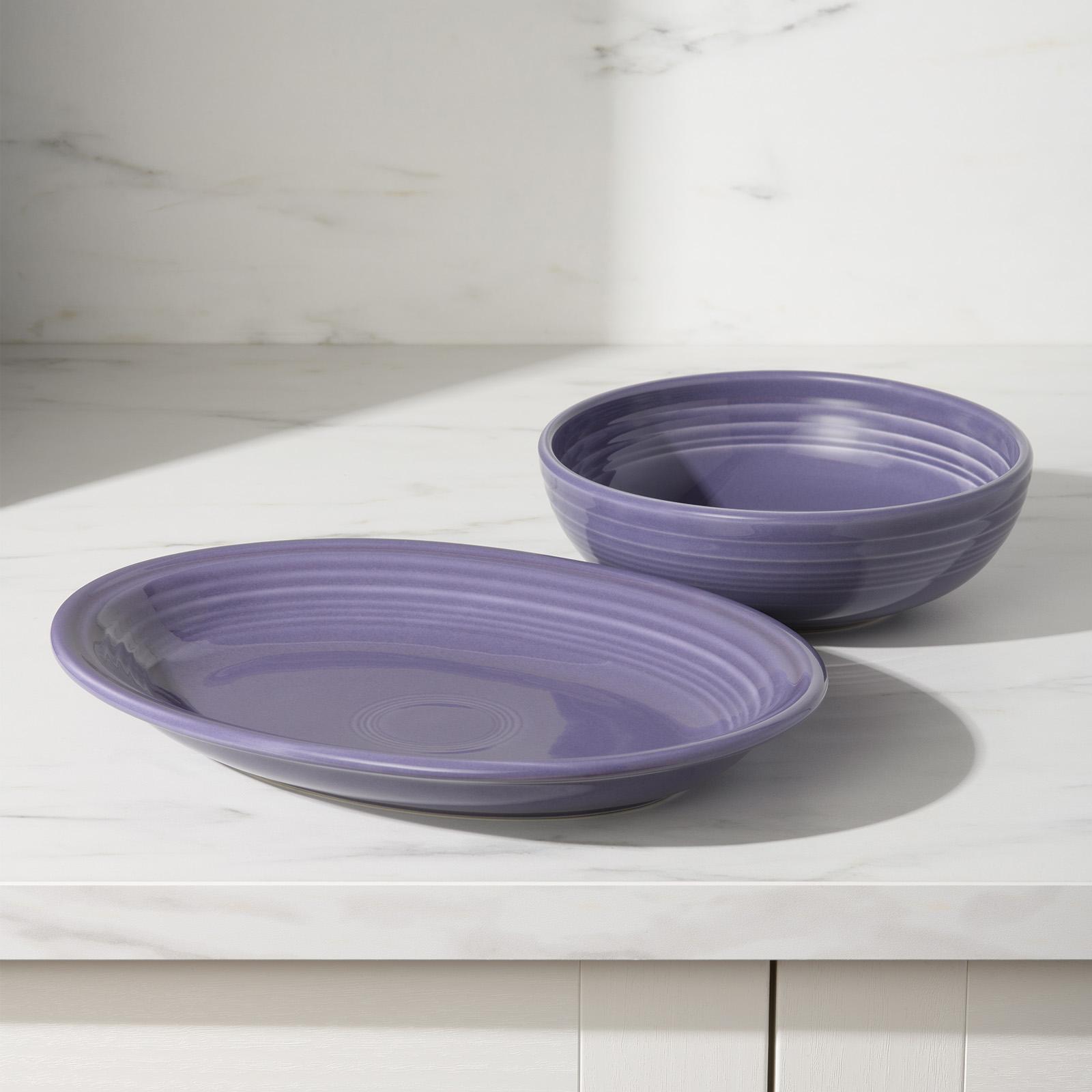 Fiesta, 2-Piece Serve Set Oval Platter & Bistro Bowl | Zola
