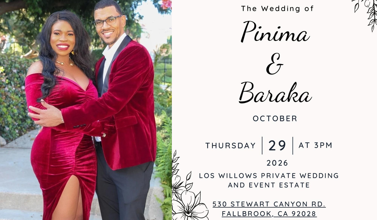 The Wedding Website of Pinima Godpower and Baraka Evensen