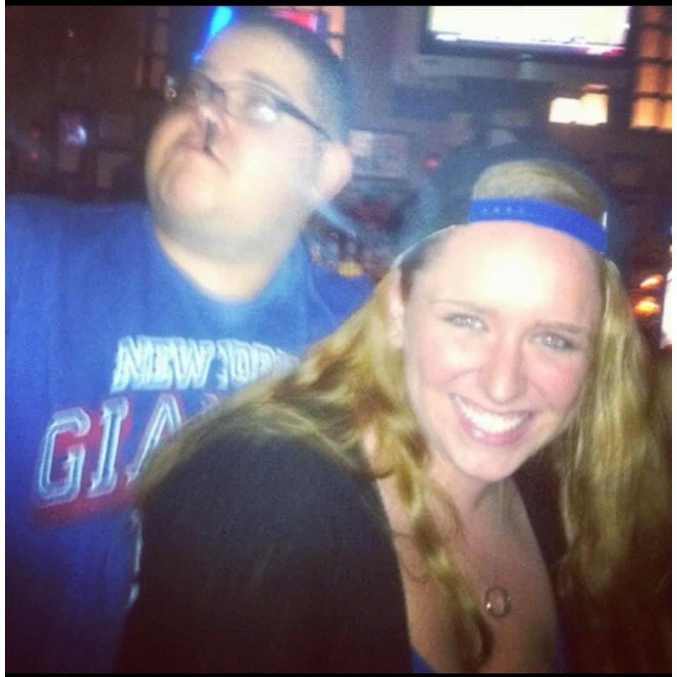 This is our actual first photo together, and the last time the NY Giants won the super bowl 
